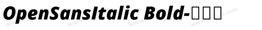 OpenSansItalic Bold字体转换